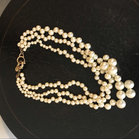 J Crew imitation pearl twisted hammock necklace - Picture 2 of 2